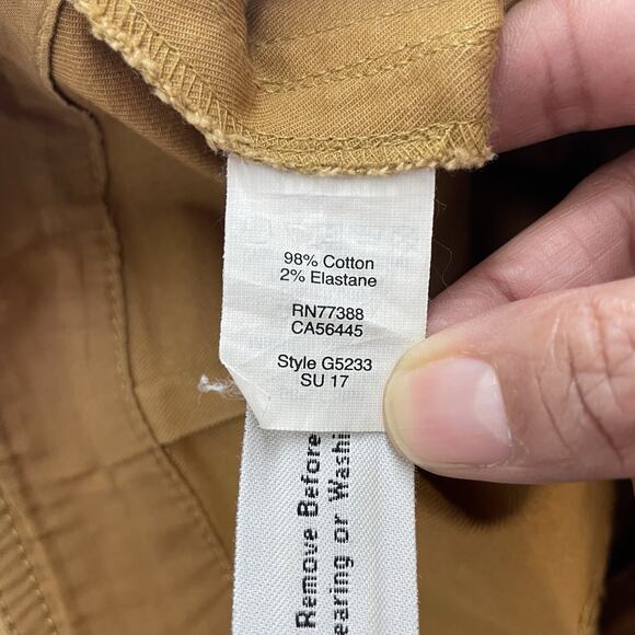 MADEWELL Size 12 High rise Sailor Shorts Front Exposed Zipper Caramel Brown Tan - Picture 4 of 5